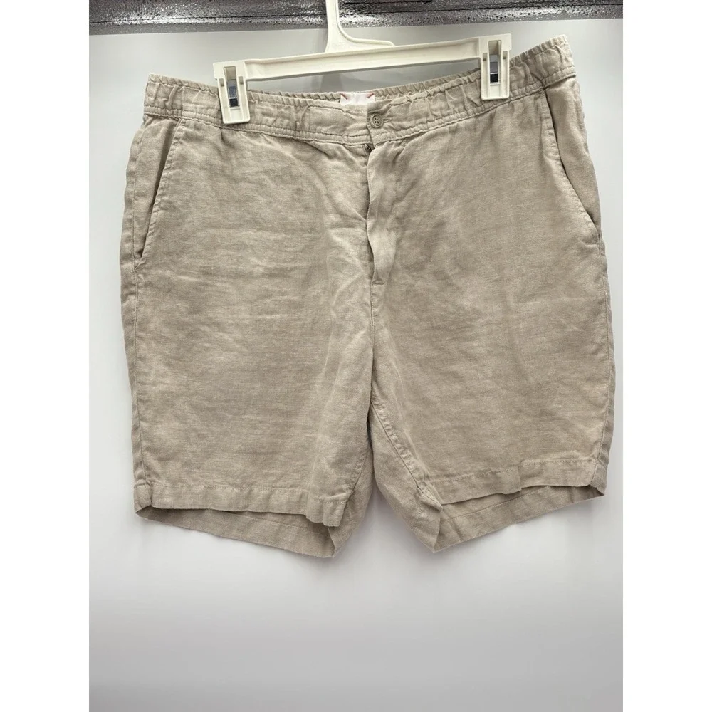 SWIMS 100% Linen Drawstring Shorts Men's XL Beige‎ Coastal Preppy Luxury
